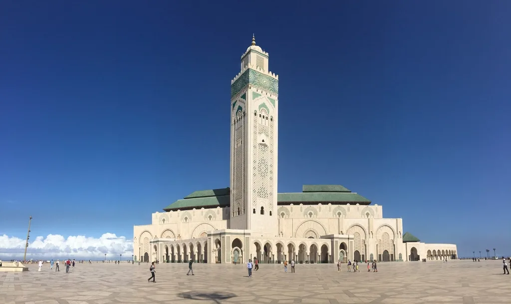 Tourist visiting Casablanca during a day tour from marrakech to casablanca Tourist visiting Casablanca during a day tour from marrakech to casablanca